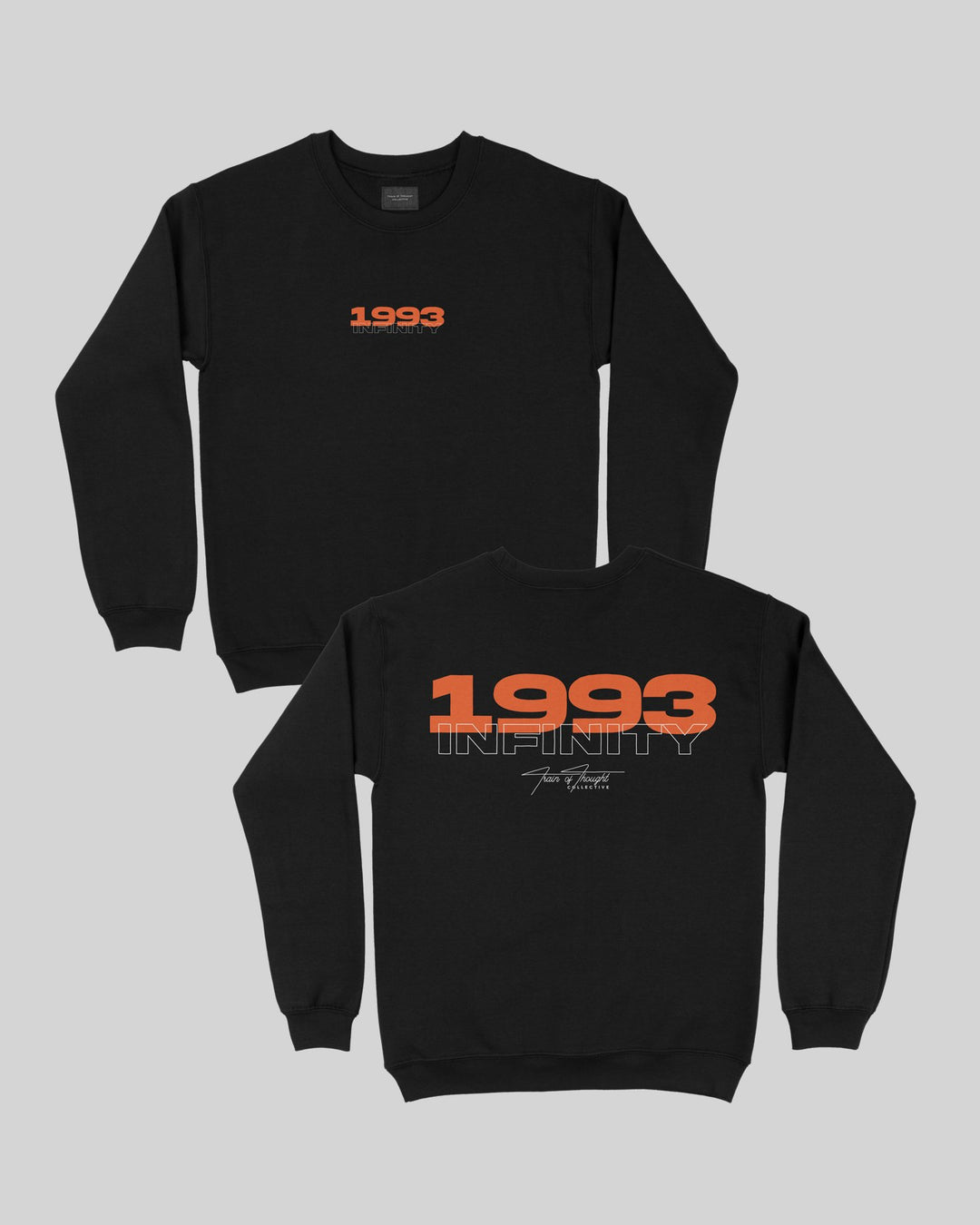 1993 Black Crewneck Sweatshirt - trainofthoughtcollective