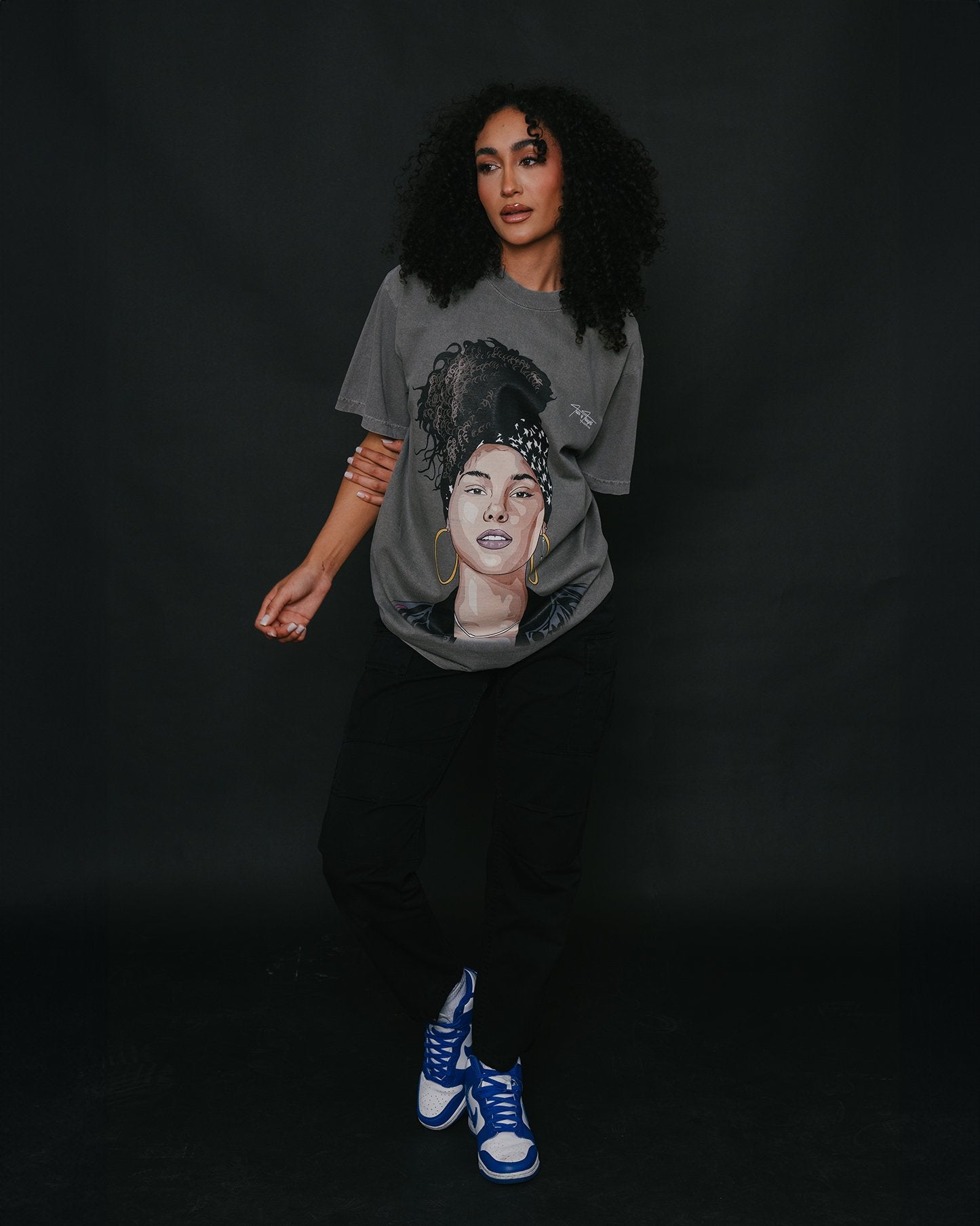 Alicia keys Big Face Oversized Cement Tee – trainofthoughtcollective