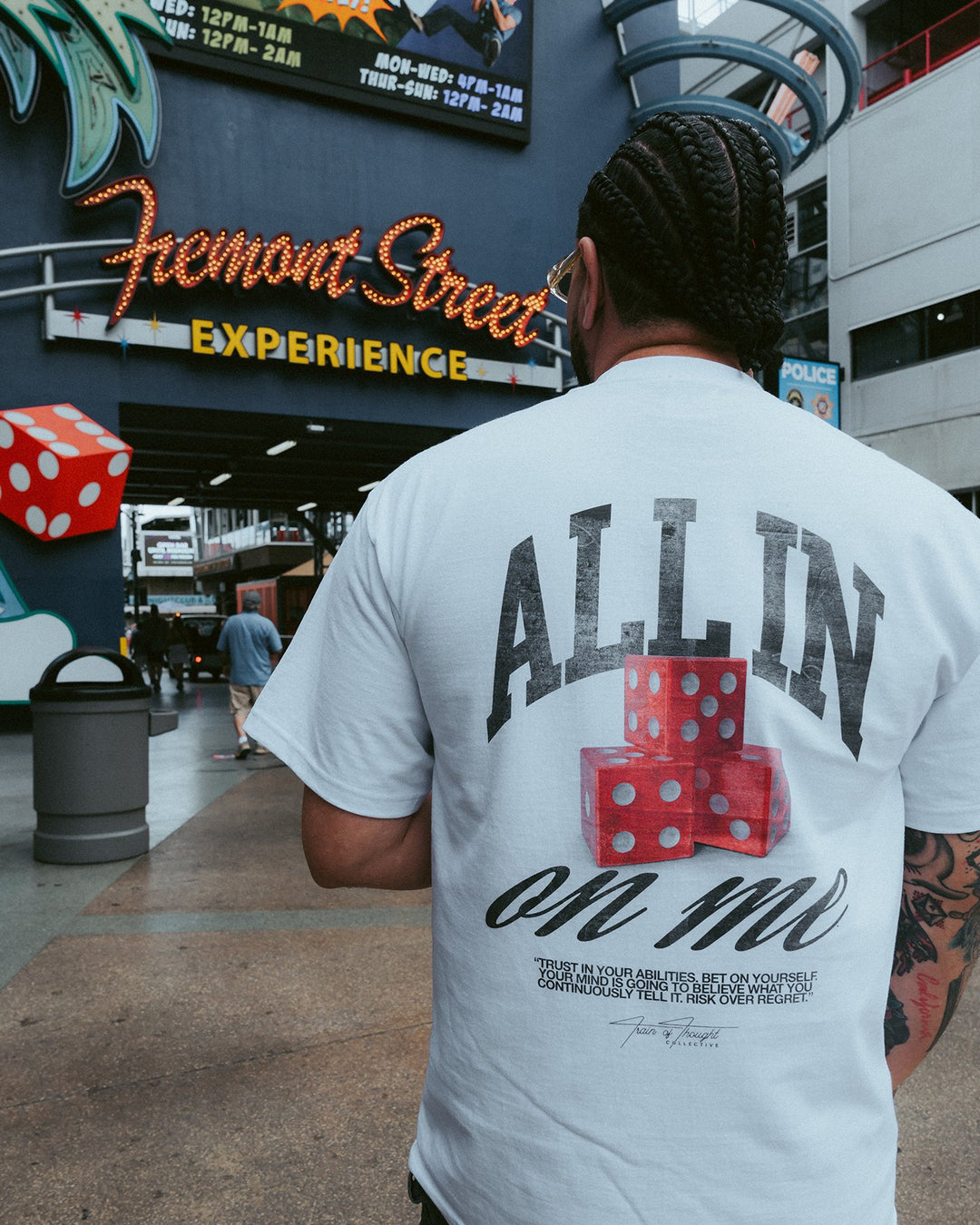 All in on me White Tee - trainofthoughtcollective