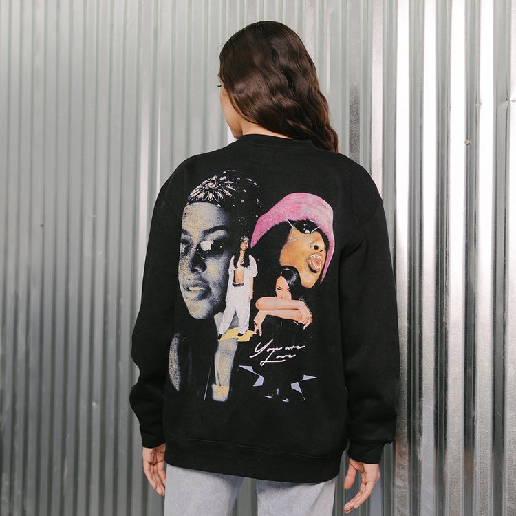 At Your Best Black Crewneck Sweater - trainofthoughtcollective