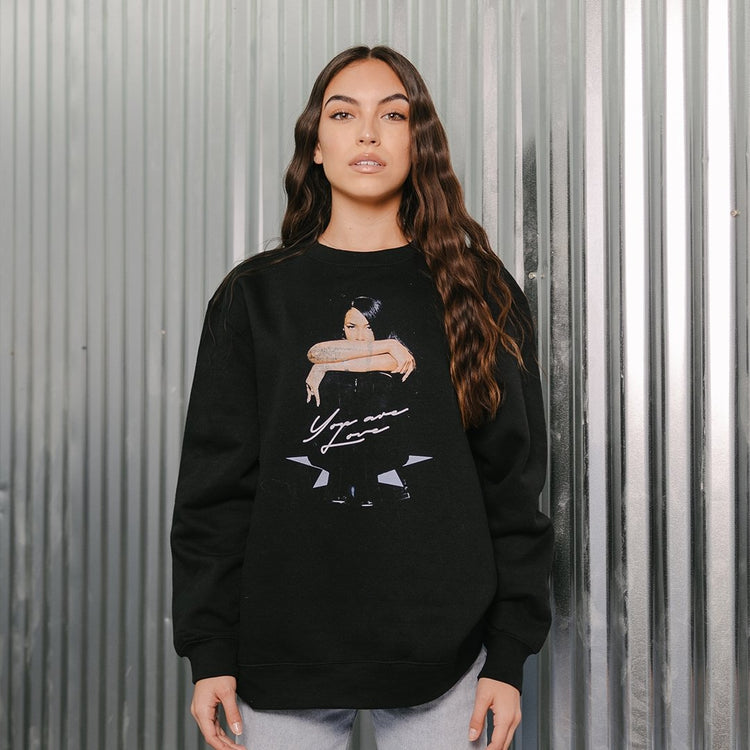 At Your Best Black Crewneck Sweater - trainofthoughtcollective