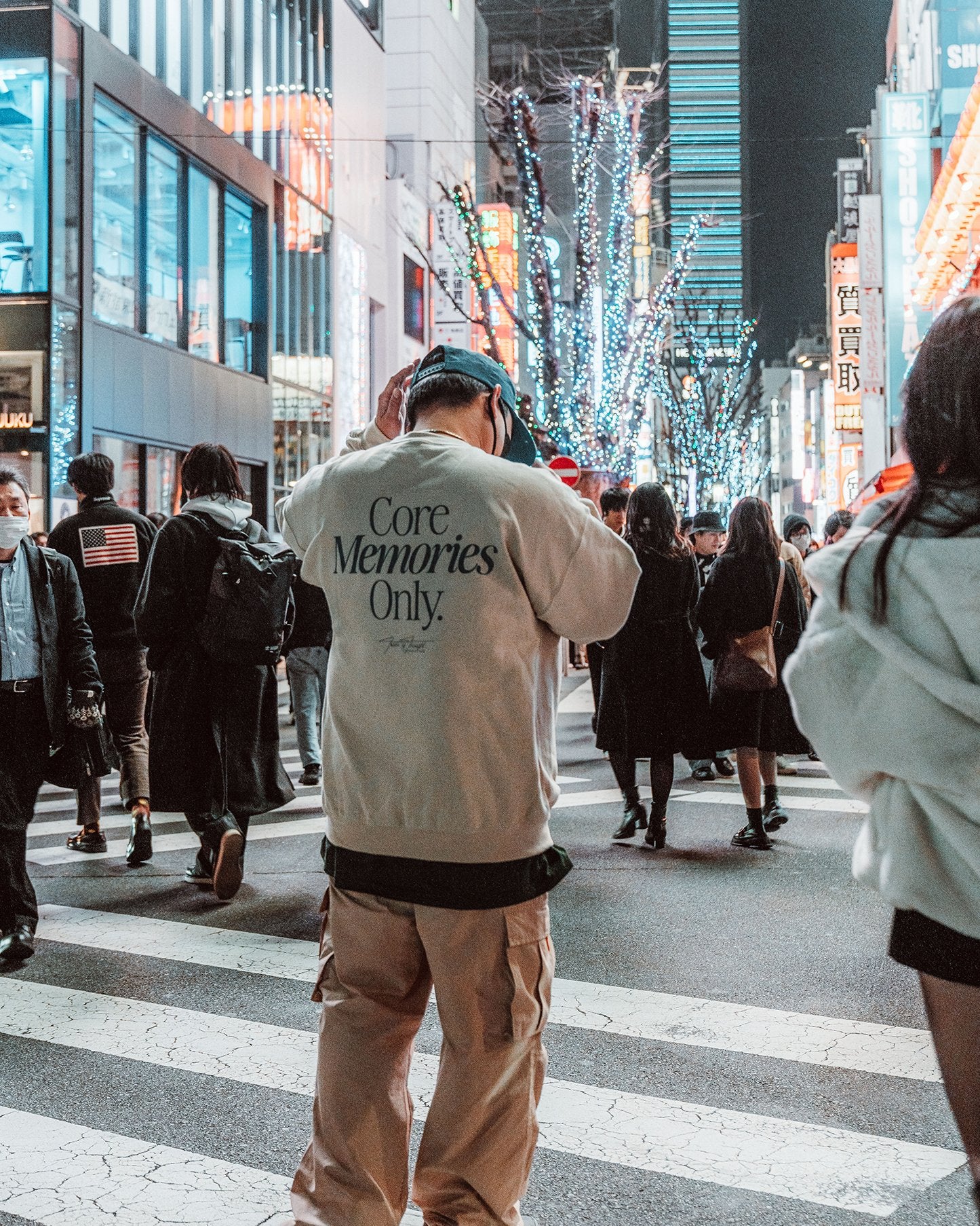 Core Memories Crewneck Tan Sweatshirt - trainofthoughtcollective