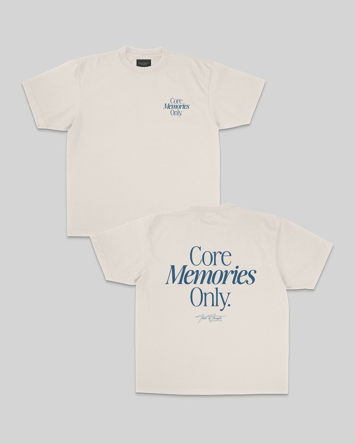 Core Memories | Oversized Cream Graphic Tee – trainofthoughtcollective