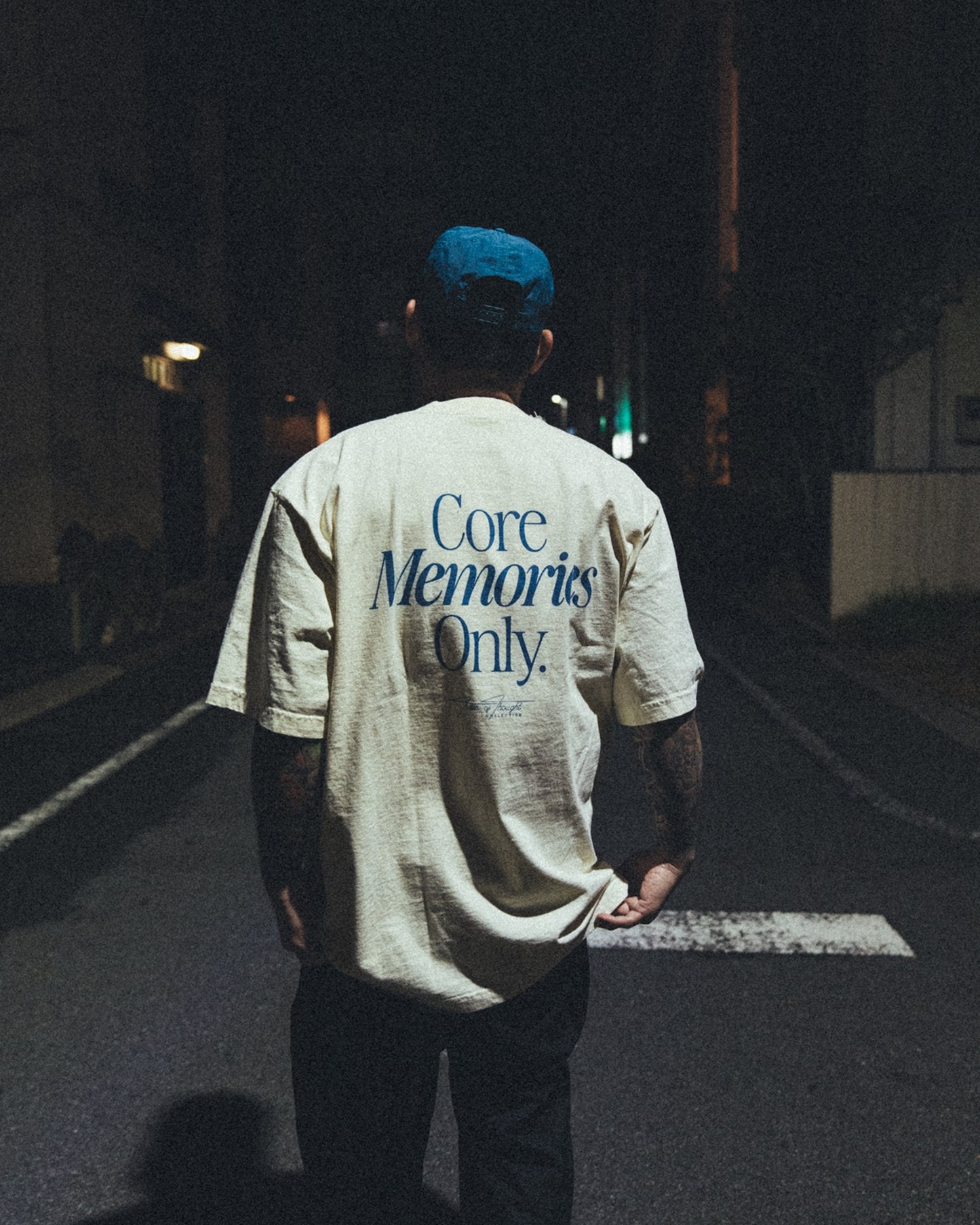 Core Memories Oversized Cream Tee - trainofthoughtcollective