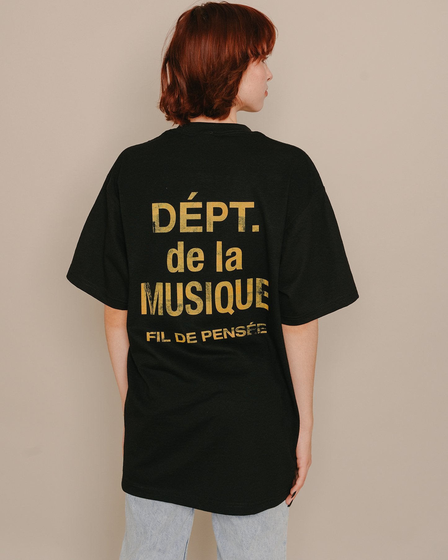 Dept. de la Musique Black Tee - trainofthoughtcollective