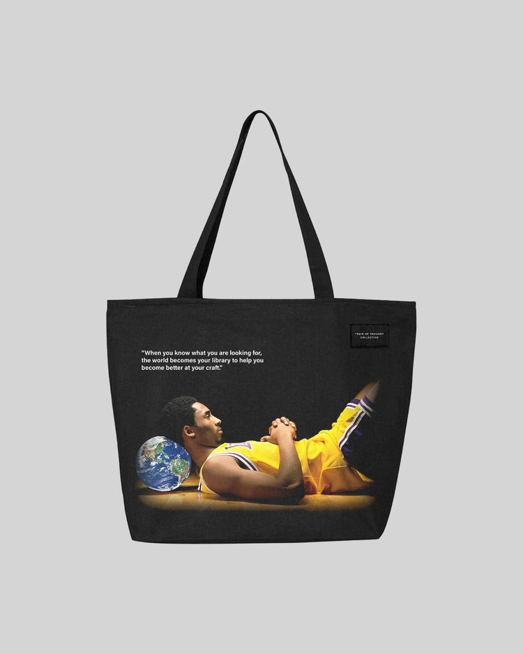 Earth to Kobe 24L Zippered Tote Bag - trainofthoughtcollective