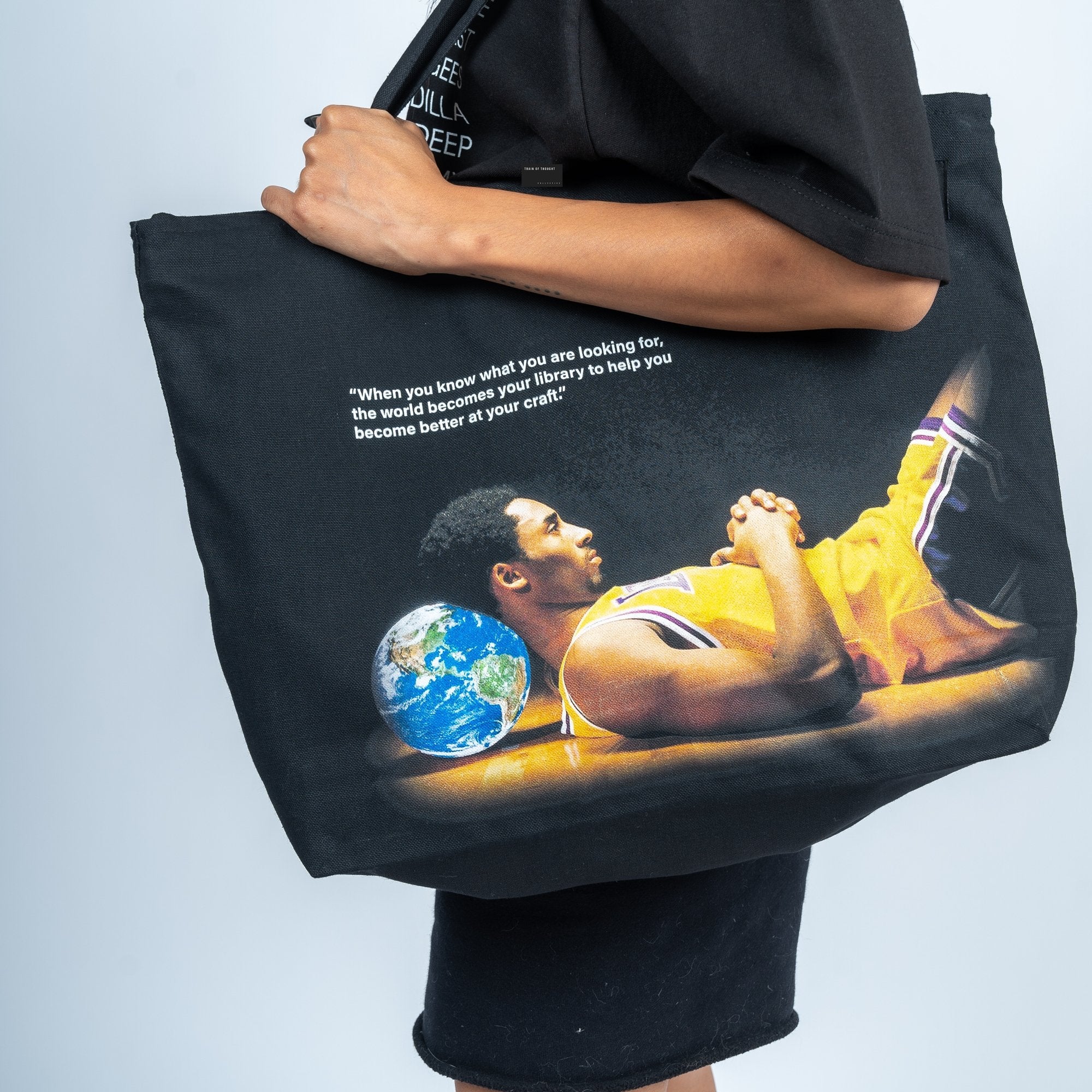 Earth to Kobe 24L Zippered Tote Bag - trainofthoughtcollective