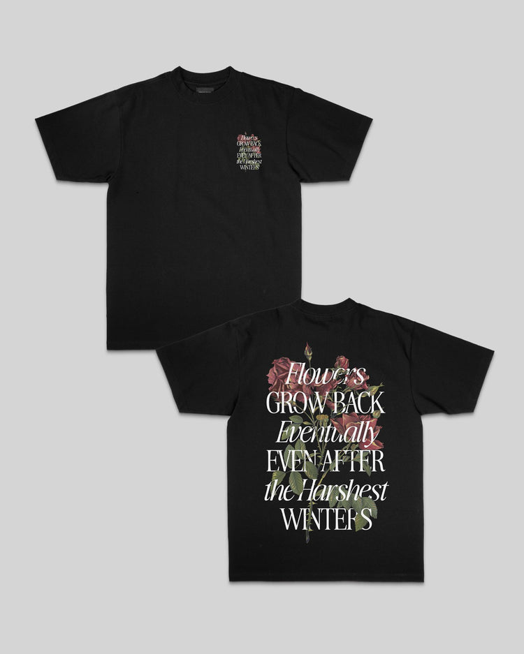 Growth Eventually Black Tee - trainofthoughtcollective
