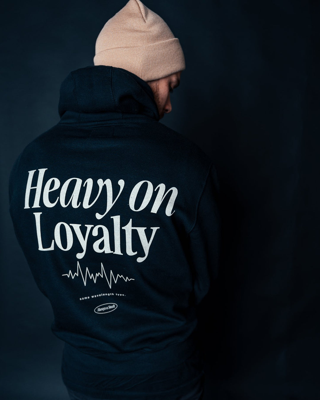 Heavy On Loyalty Black Hoodie - trainofthoughtcollective