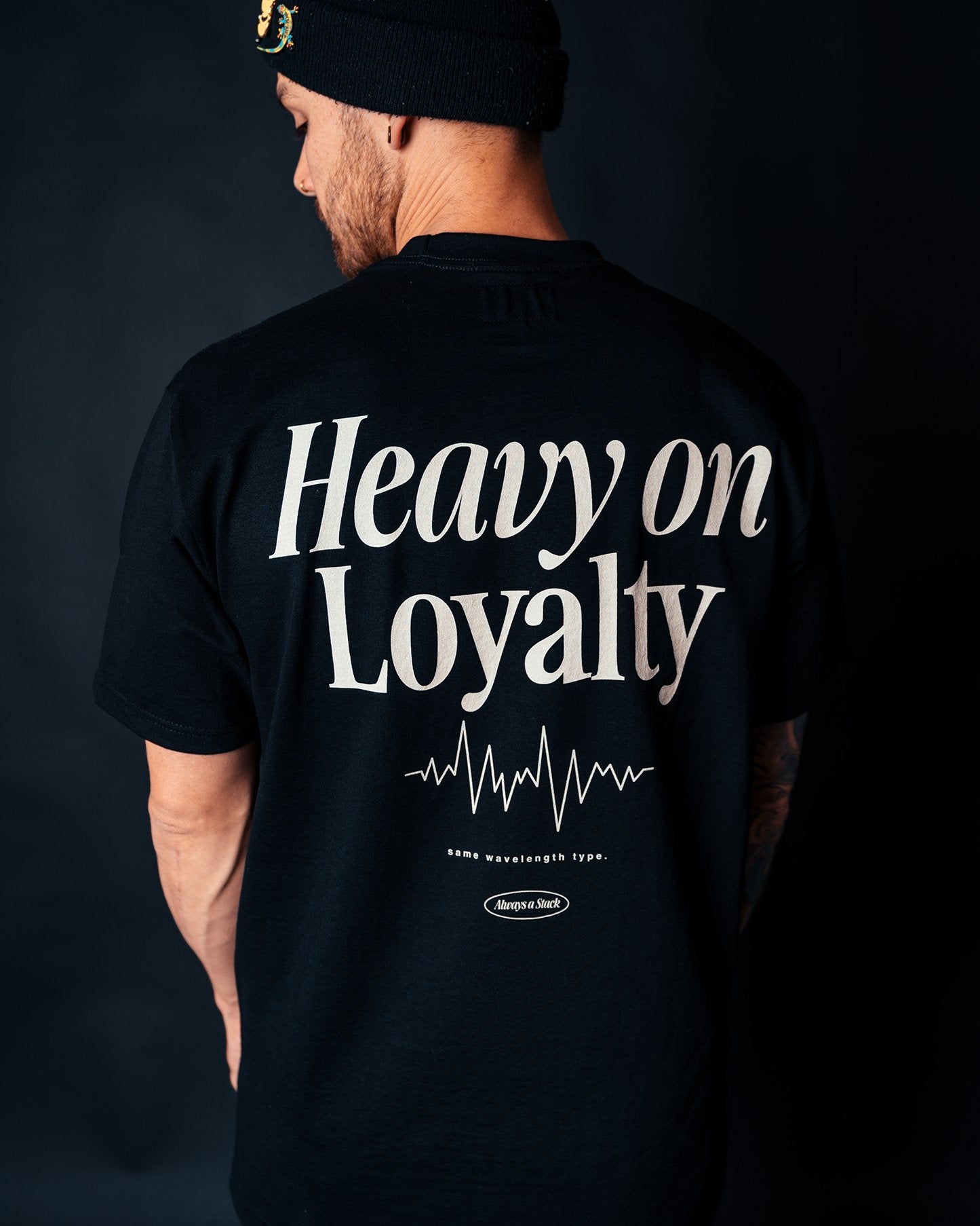 Heavy On Loyalty Black Tee - trainofthoughtcollective