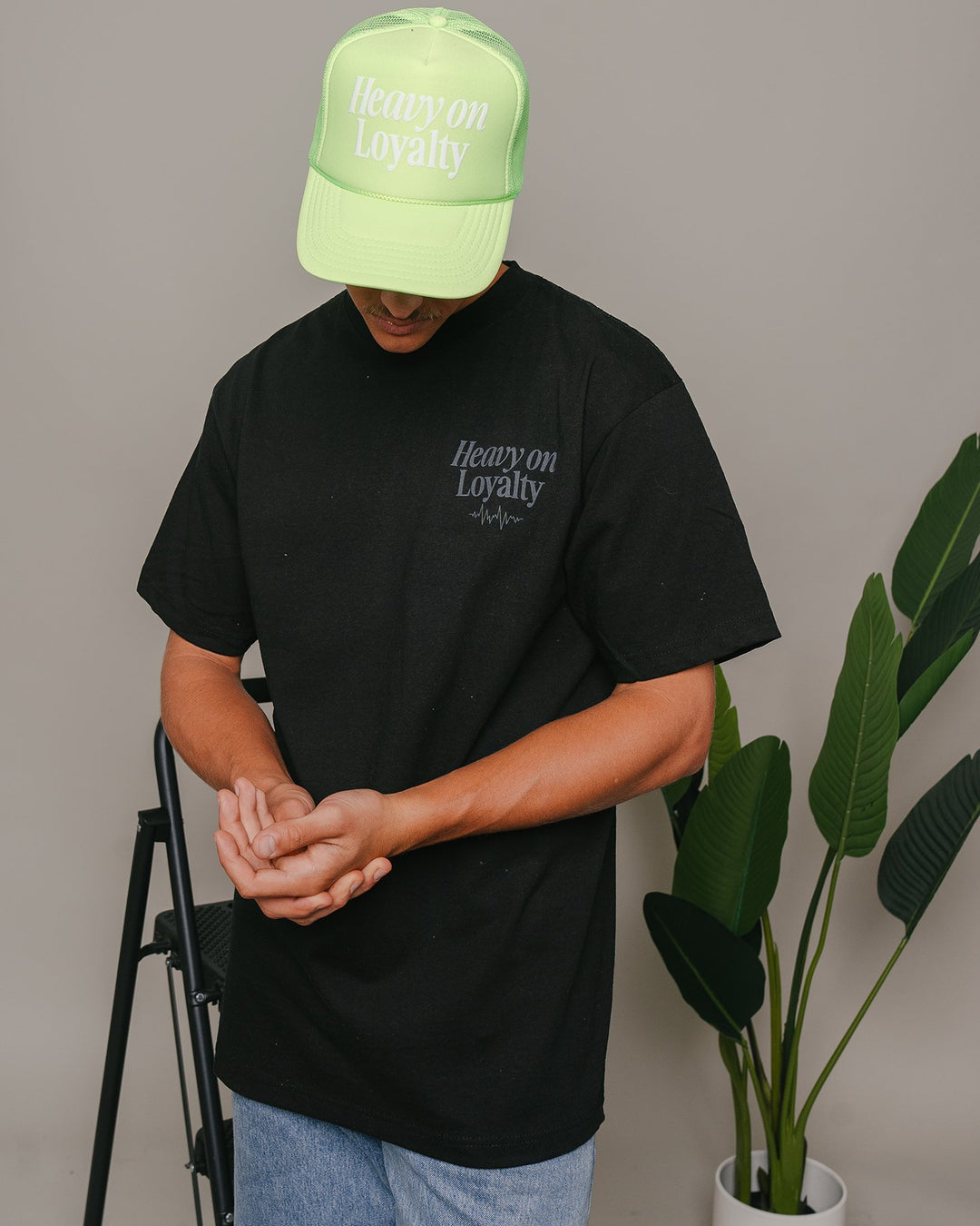 Heavy On Loyalty Black Tee V2 - trainofthoughtcollective