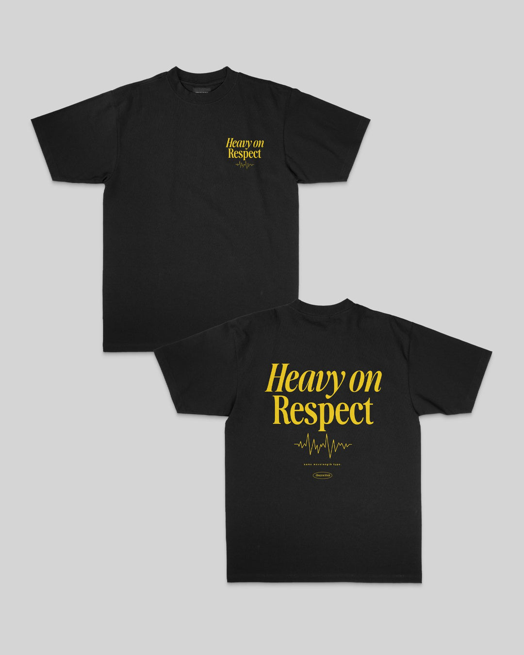 Heavy On Respect Black Tee V2 - trainofthoughtcollective