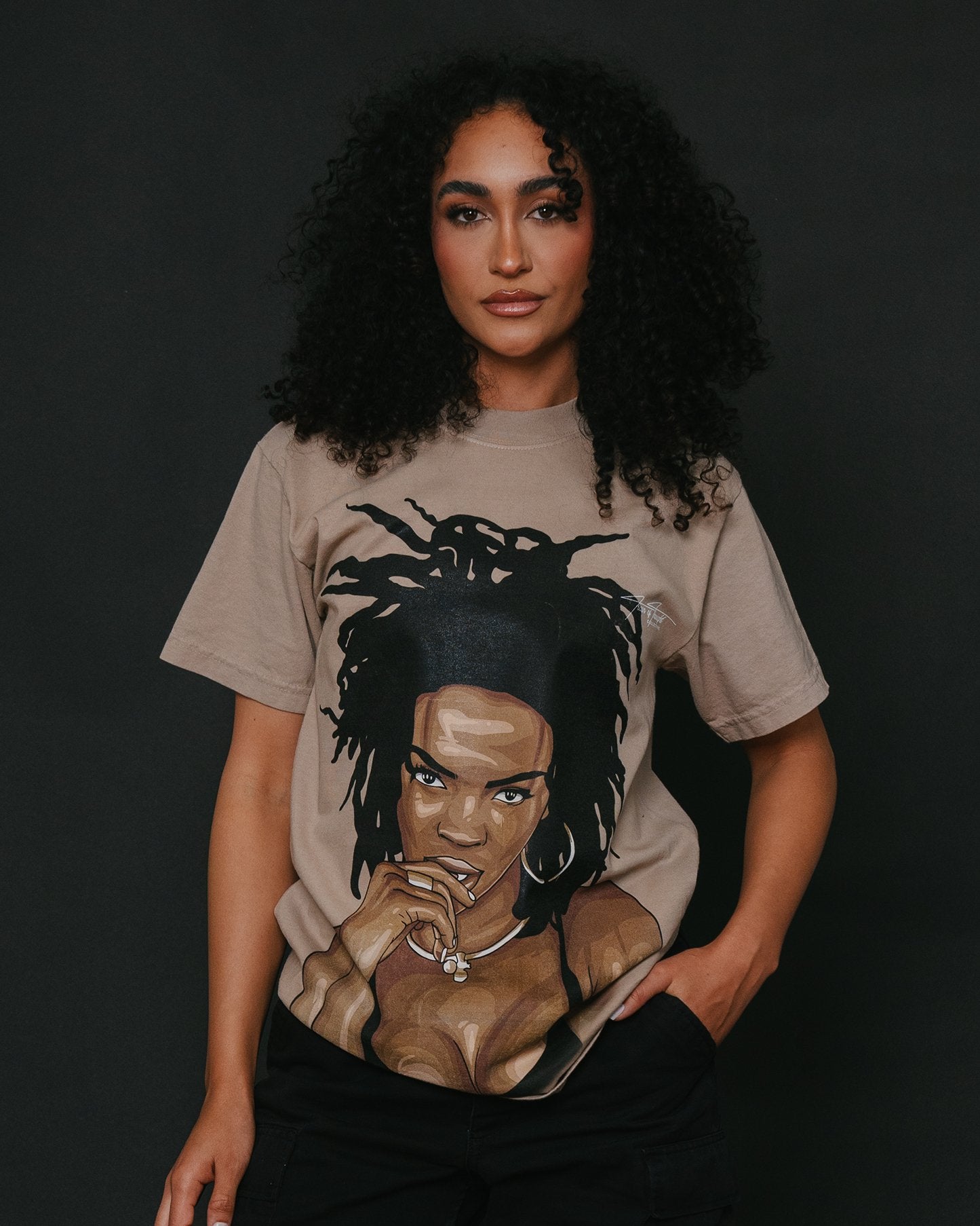 Lauryn Big Face Oversized Oatmeal Tee – trainofthoughtcollective