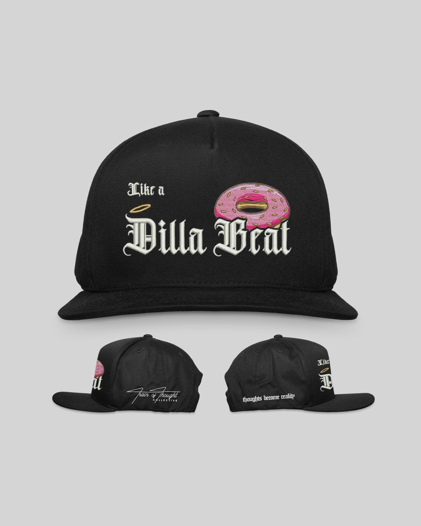 Like a Dilla Beat Black Snapback - trainofthoughtcollective
