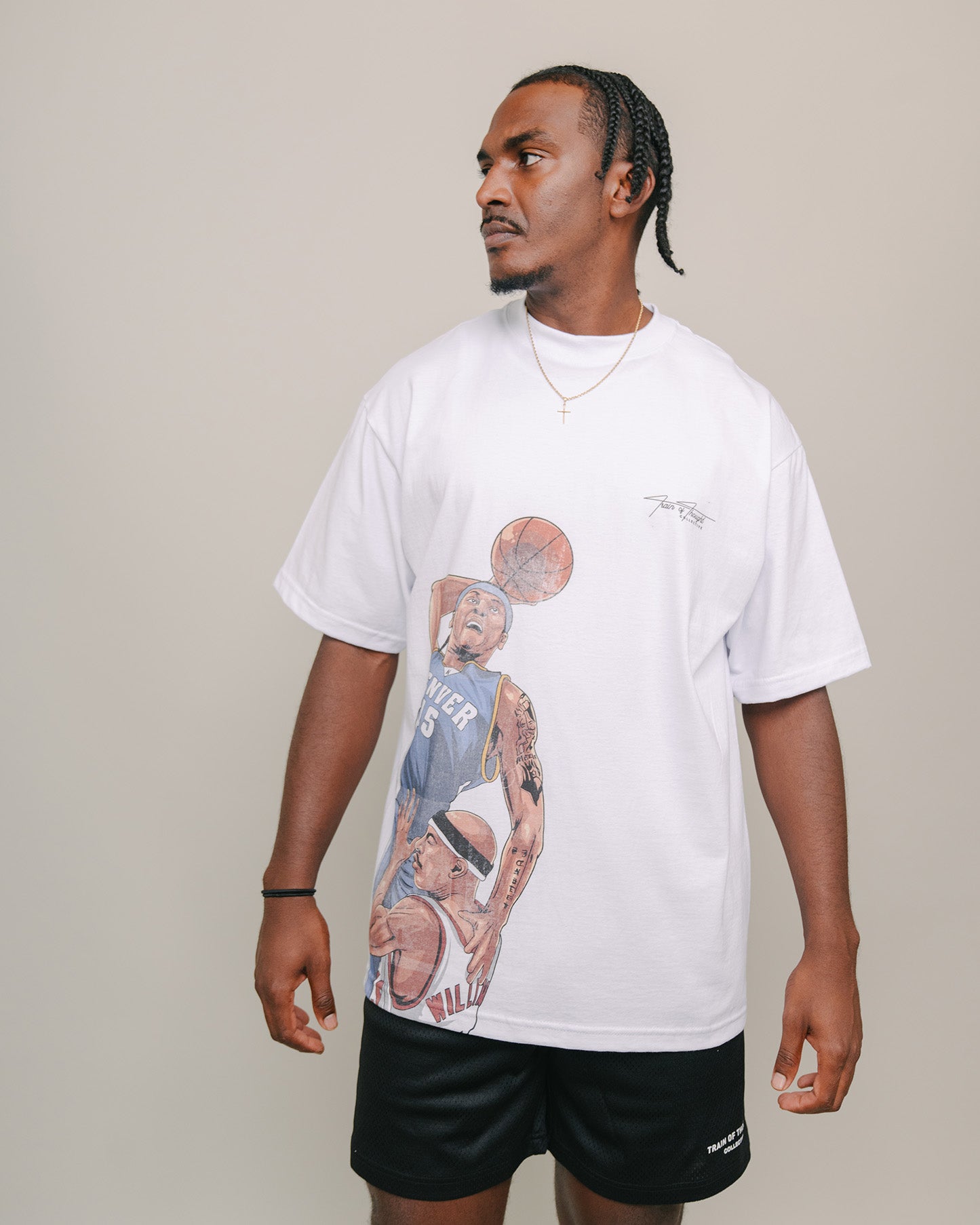 Melo White Tee - trainofthoughtcollective