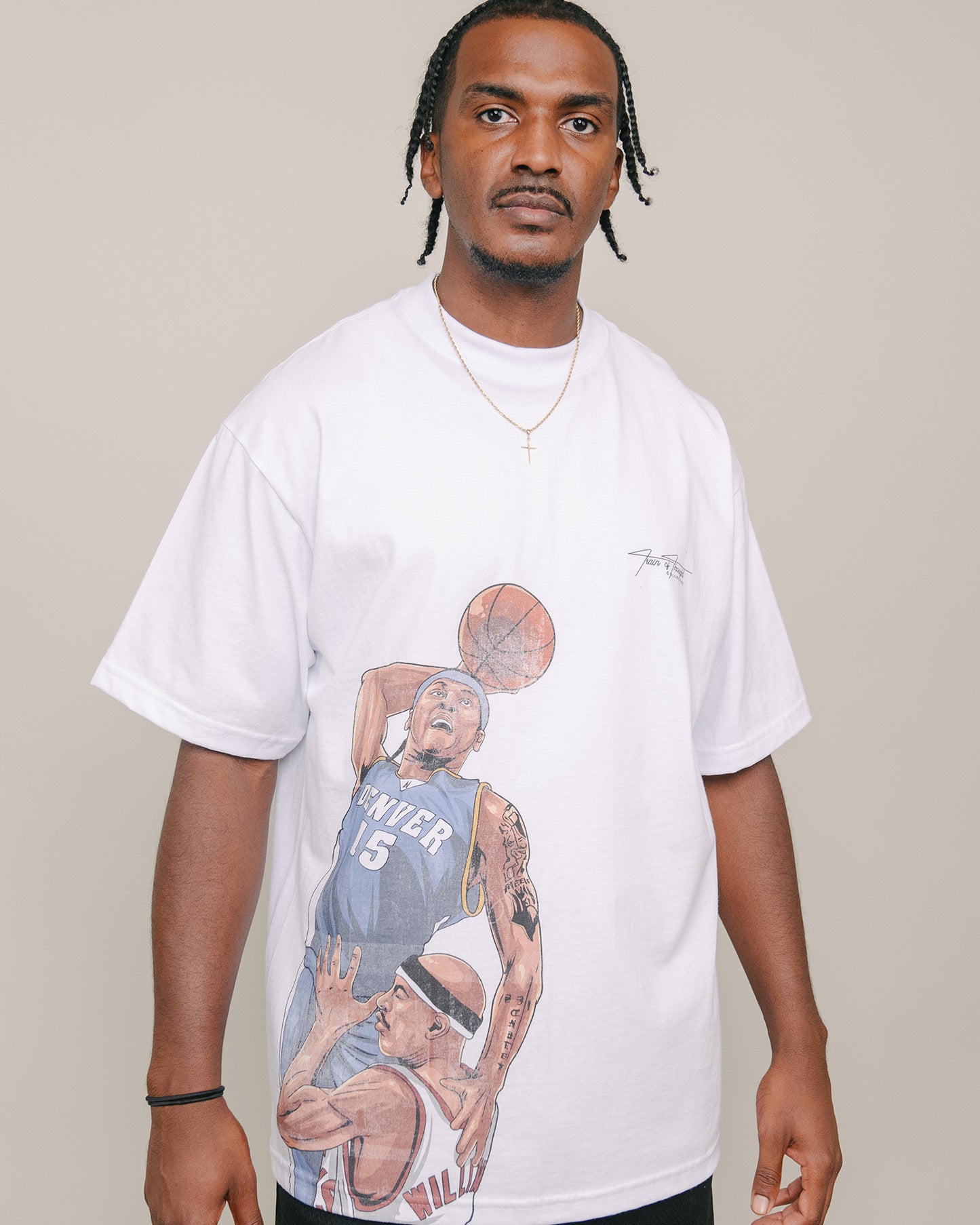 Melo White Tee - trainofthoughtcollective