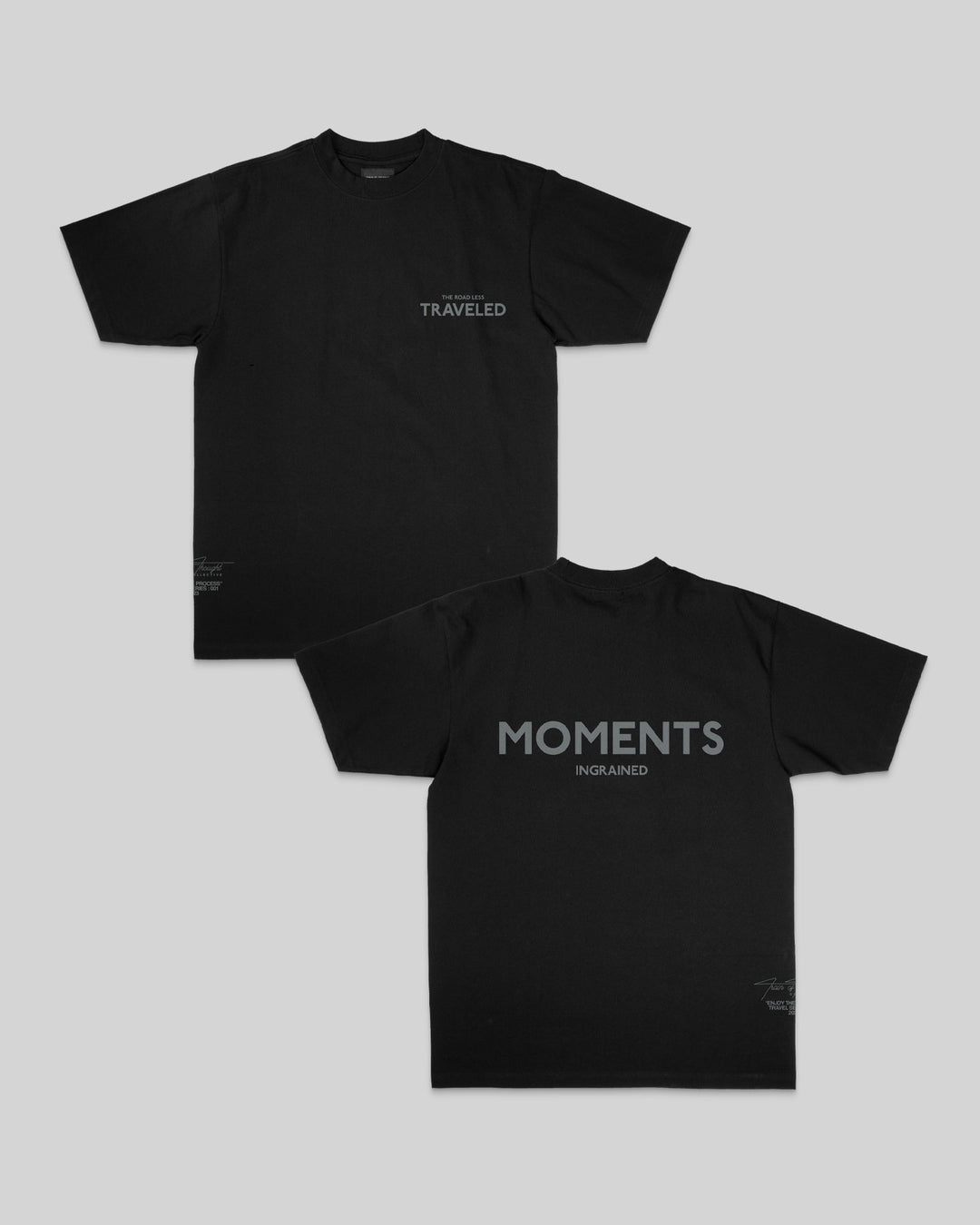Moments Ingrained Black Tee - trainofthoughtcollective