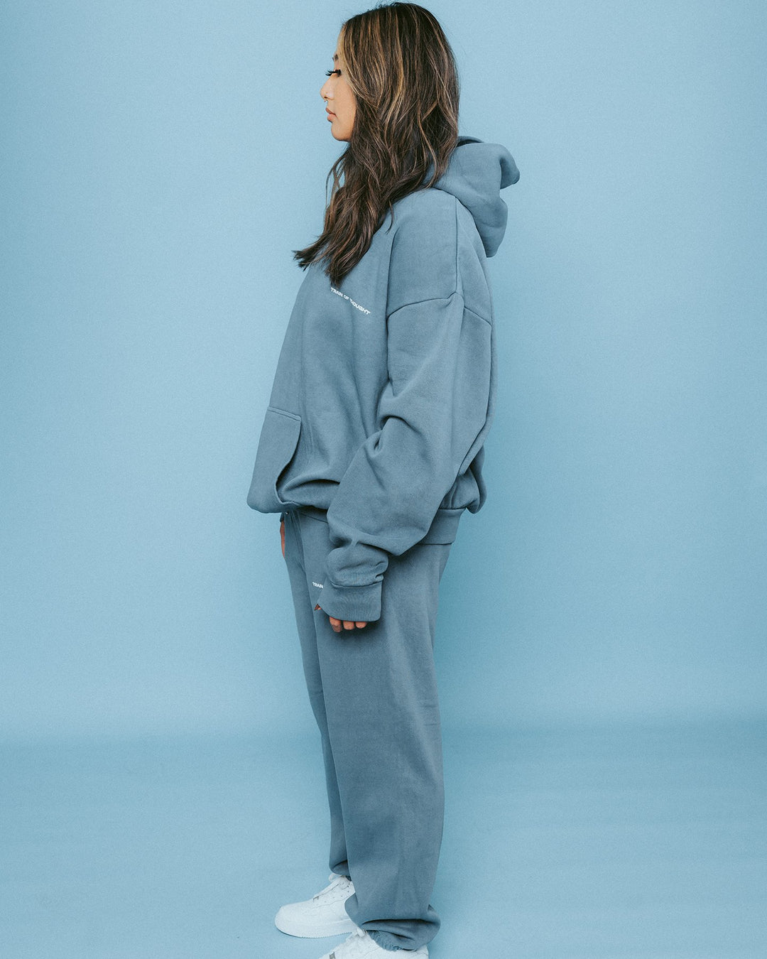 Necessary Lounge Pebble Blue Sweatpants - trainofthoughtcollective