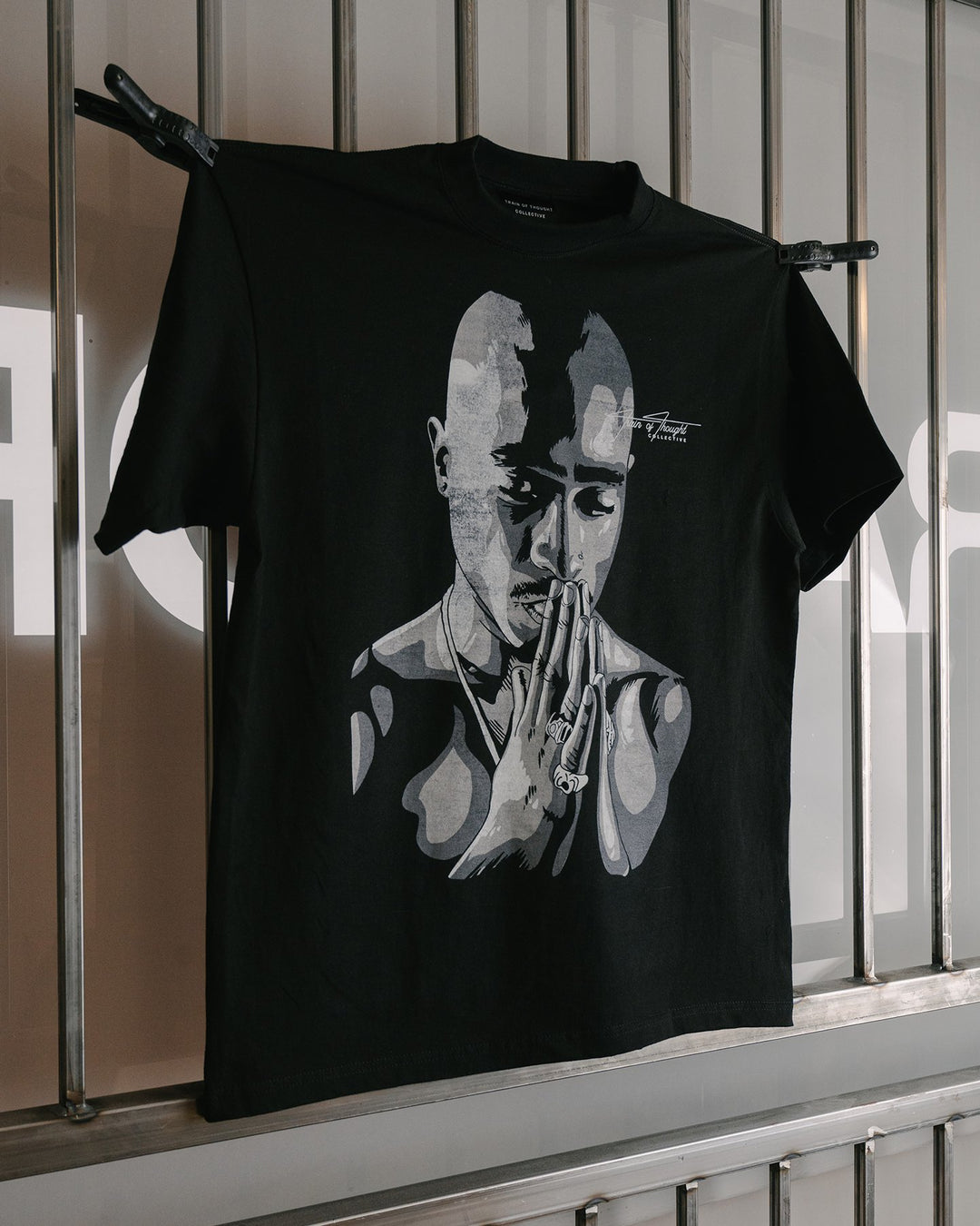 Pac Giving Black Tee - trainofthoughtcollective