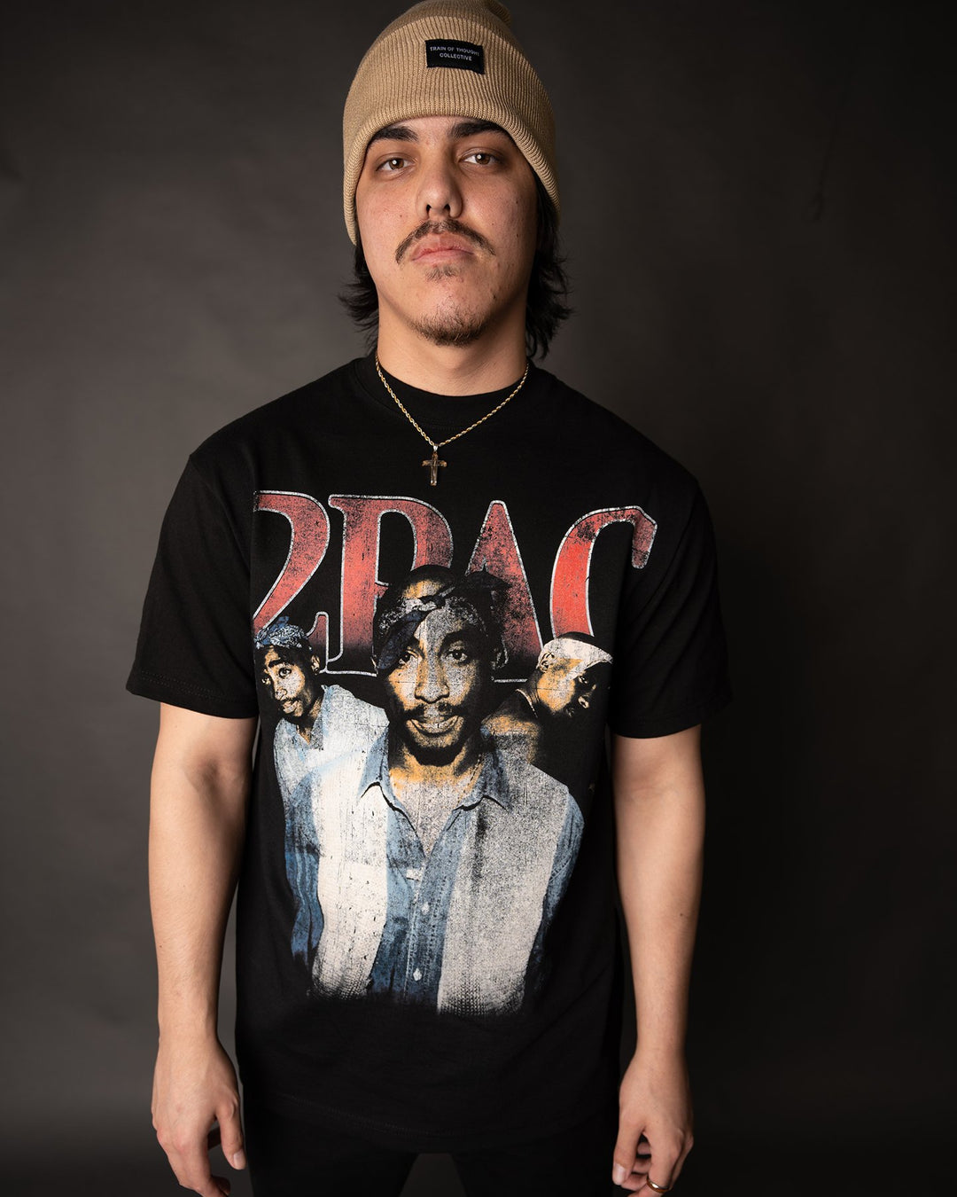 Pac Tribute Rap Tee - trainofthoughtcollective