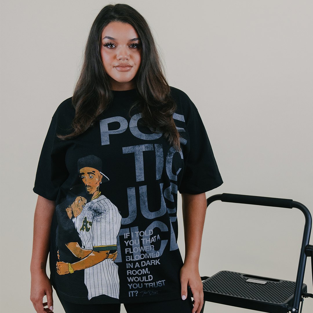 Poetic Justice Black Tee - trainofthoughtcollective