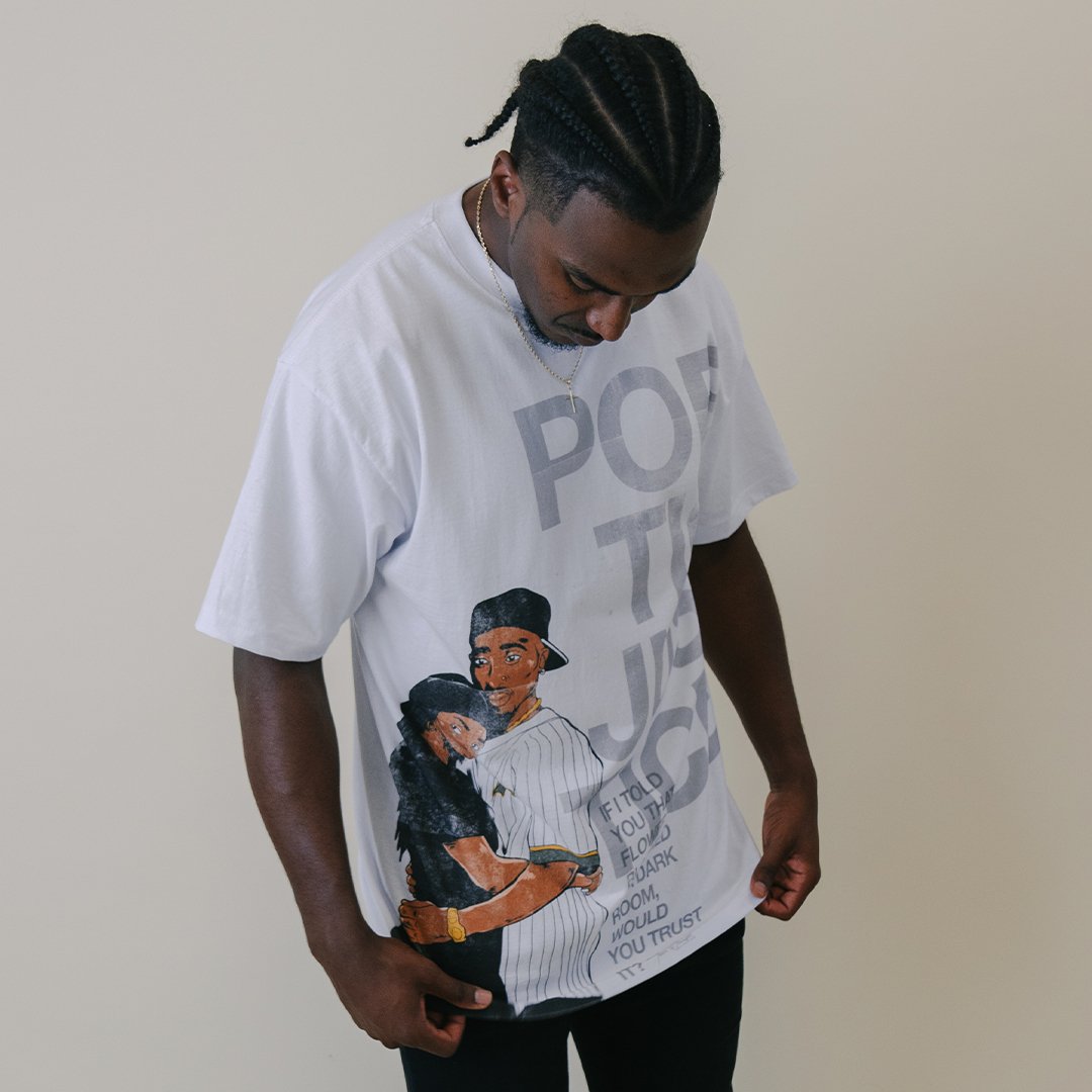 Poetic Justice White Tee - trainofthoughtcollective
