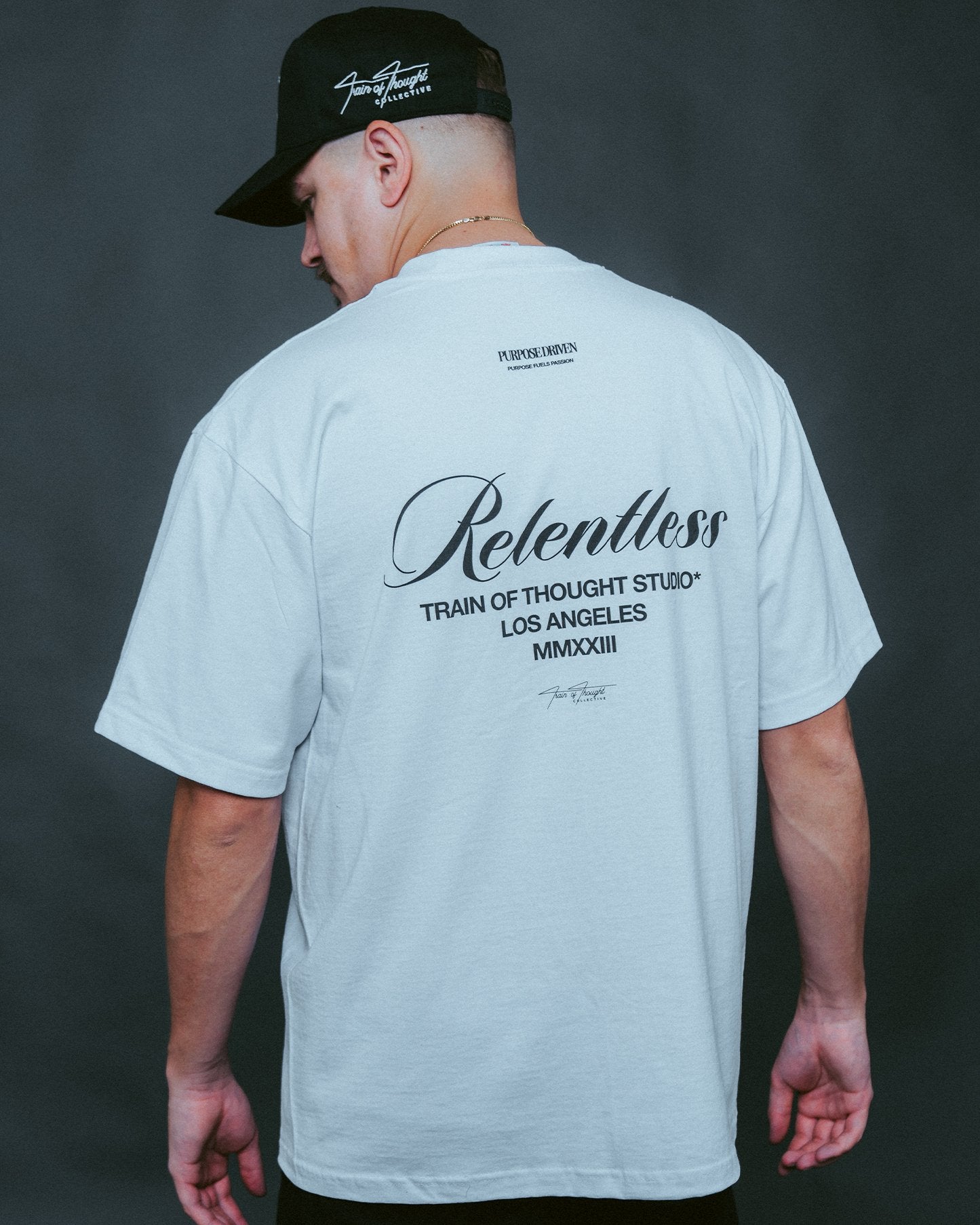 Relentless White Tee - trainofthoughtcollective