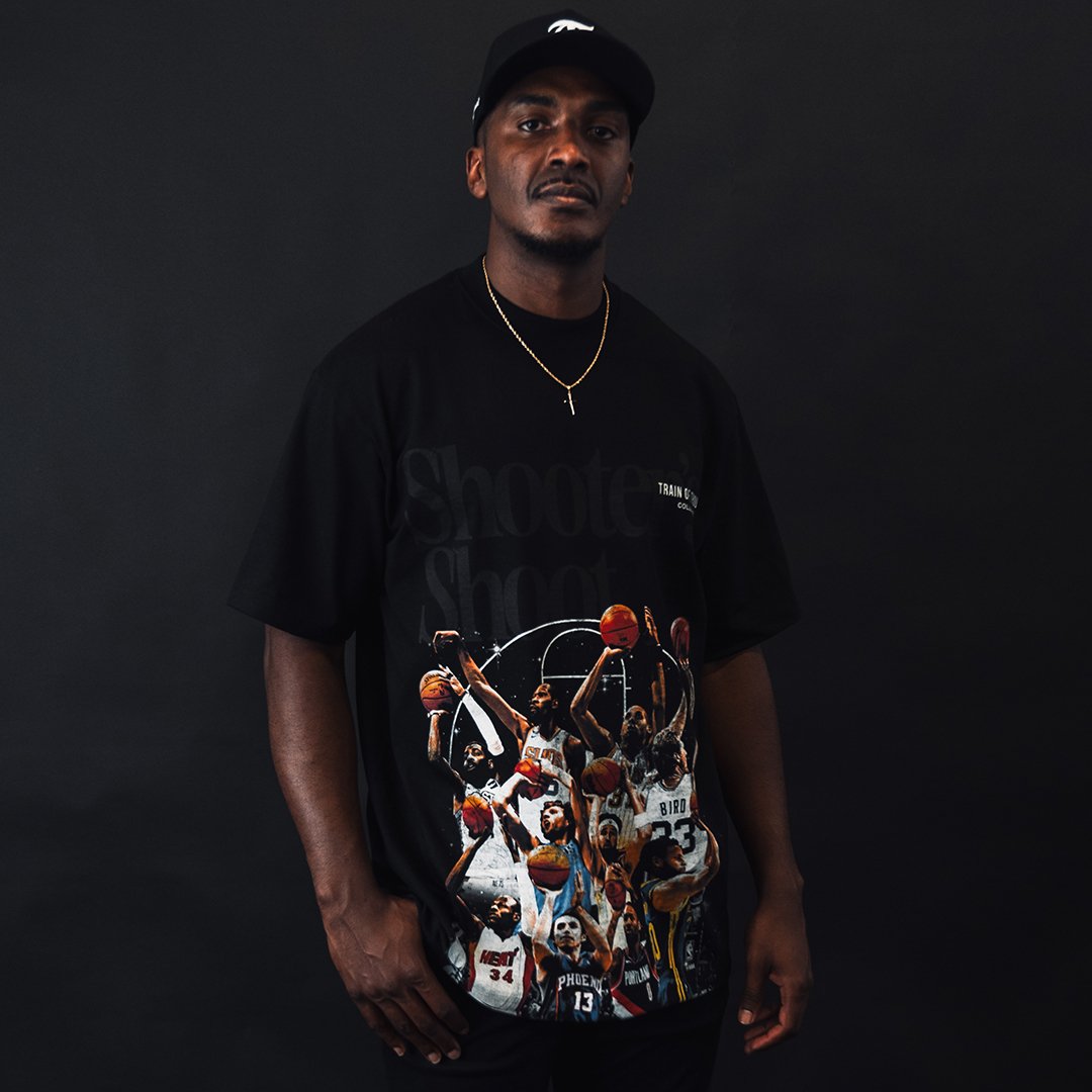 【mnem】Shooty Damage Overfit Tee Shooters Shoot Tee – trainofthoughtcollective
