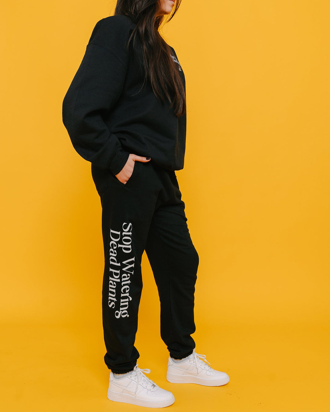 Stop Watering Dead Plants Sweatpants V2 - trainofthoughtcollective