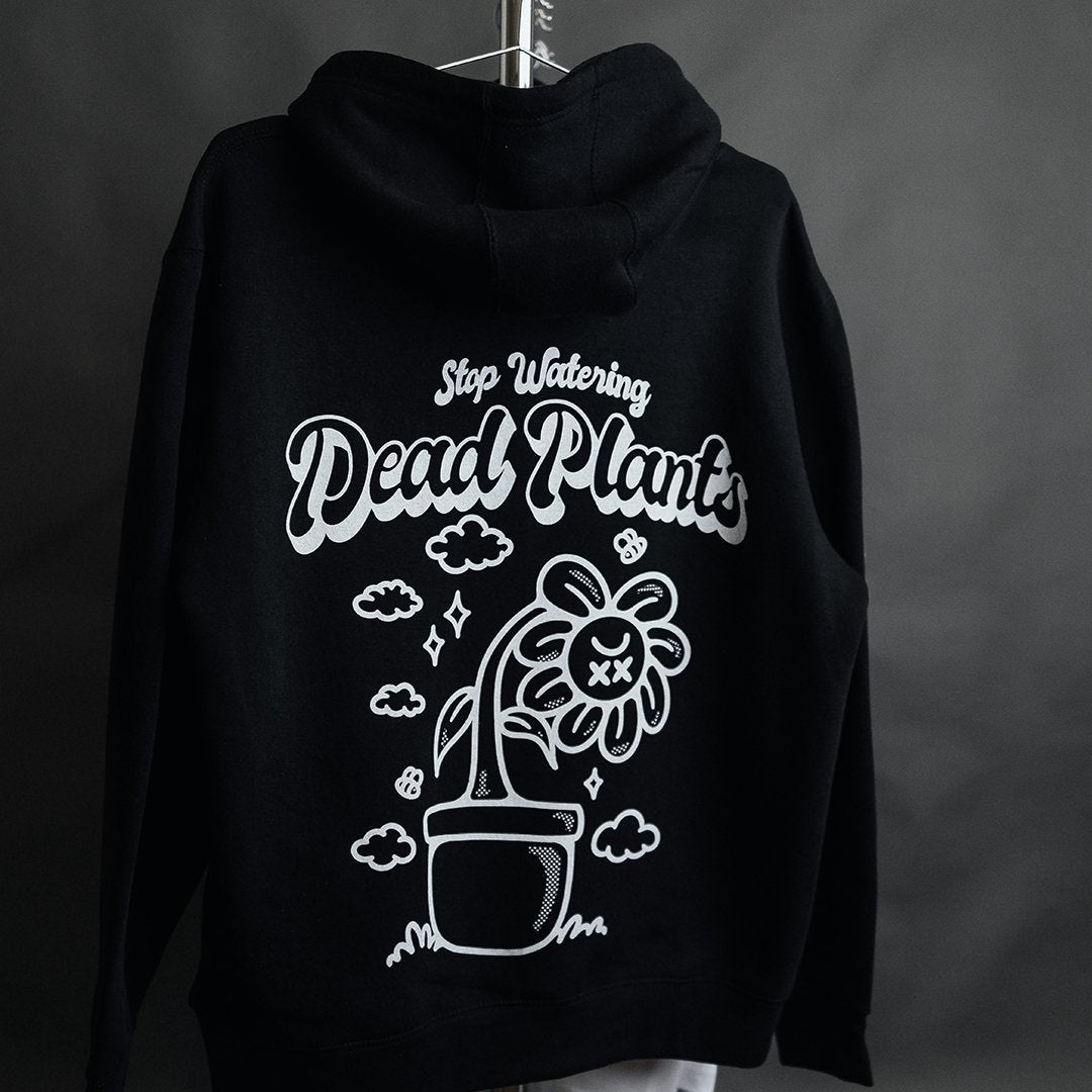 Stop Watering Dead Plants V3 Black Tee - trainofthoughtcollective