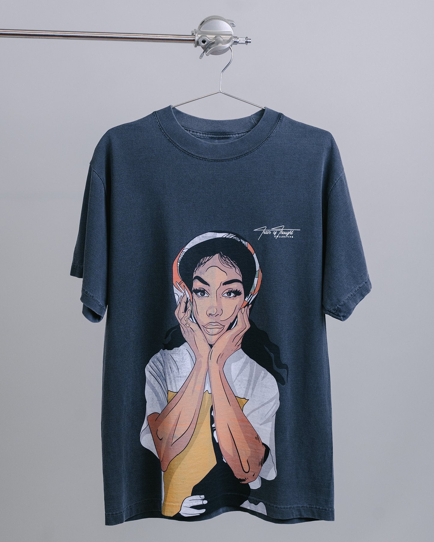 SZA Big Face Oversized Shadow Tee - trainofthoughtcollective