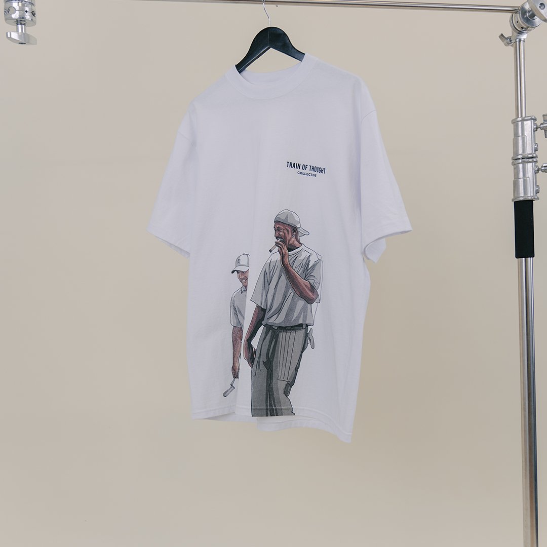 Winner's Circle White Tee - trainofthoughtcollective